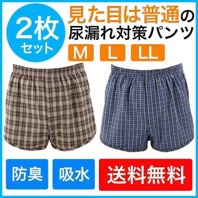【1枚あたり1,490円】洗い替えに嬉しいお得な2枚セット。尿漏れを人に気づかれずにカバーできる、一見普通のトランクスのような失禁パンツです。内側のサポーターがしっかりフィット。テイジンのベルオアシス