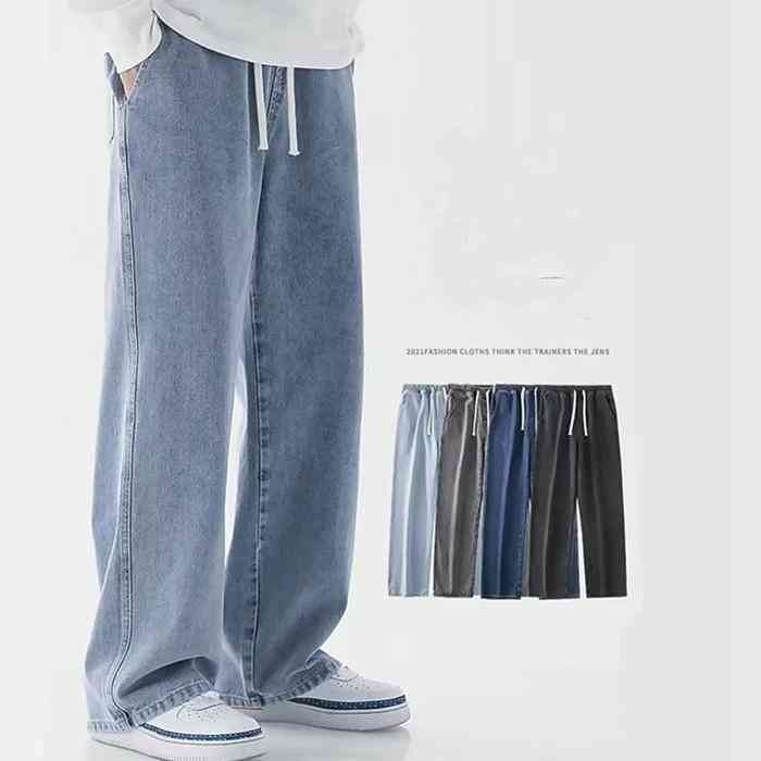 デニムパンツ ジーンズ メンズ ワイド デニム ゆったり ストレート カジュアル ワイドレッグ パンツ ズボン メンズ ロングパンツ ファッション 商品詳細:jiegang01カラー:ブラック、ライト