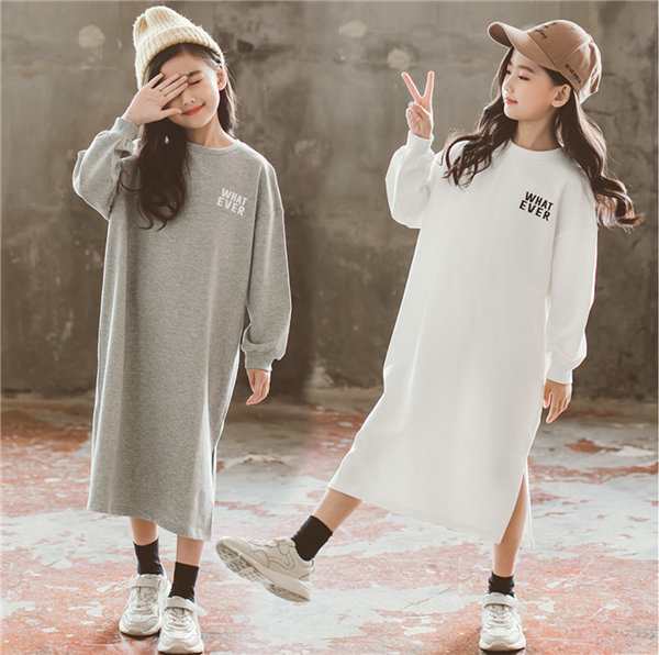 送料無料 ワンピース 女の子 春秋冬 子供 キッズ Tシャツワンピース 春 夏 Tシャツ カットソー 長袖 膝丈 ひざ丈 ロング丈 チュニックワンピース ルームウェア 子供ワンピース キッズドレス ジ