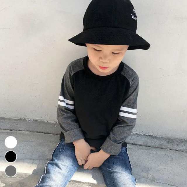 子供 Tシャツ 長袖 男児 ラグラン袖 長袖Tシャツ クルーネック 秋 男の子 カットソー ラグランスリーブ 春 ジュニアTシャツ コットン ボーイズ トップス おしゃれ シンプル ホワイト グレー 