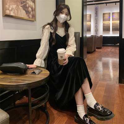 ワンピース レディース レイヤード風 肩紐 フリル レース ブラウス 透け感 無地 ジャンスカ 女性用 個性的 クール 主役級 存在感 とろみ感 抜け感 上品 楽ちん こなれ感 ラフ カジュアル スタ
