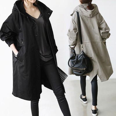 レディース モッズ コート 通販 スプリング ゆったり ゆる トレンチ ビッグ 大きい サイズ 3XL 4XL 5XL シルエット 春コート カジュアル ロング かわいい 大人 春 秋 オルチャン 着