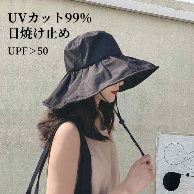 ハット UVカット 日焼け止め レーディス帽子 無地 5カラー 帽子001